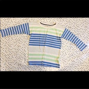 Madewell Striped Crewneck 3/4Sleeve T-Shirt
